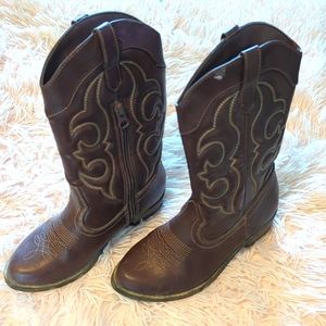 Cat And Jack Montana Girl's Western Boots 13 A